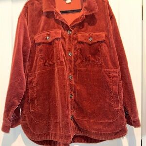 Madewell Corduroy Yorkway Shirt Jacket Size Large XL 100% Cotton